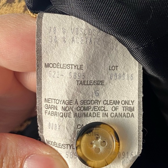 VTG LOUBEN / Vest & Blazer set animal print made in Canada - Picture 5 of 7